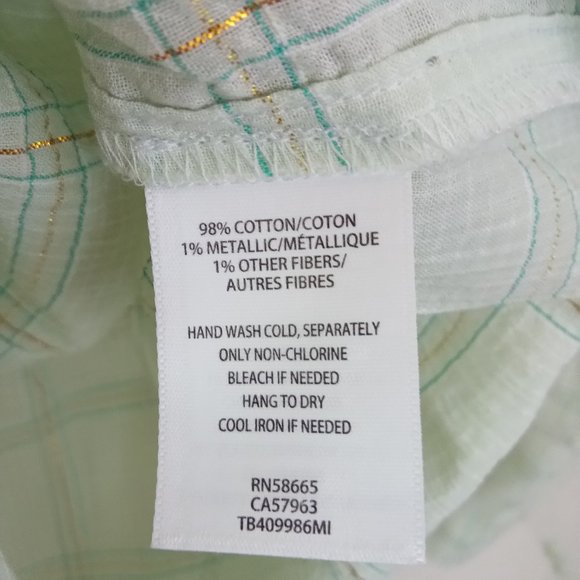 Treasure & Bond Green Plaid Button Down Shirt XS - Picture 11 of 12
